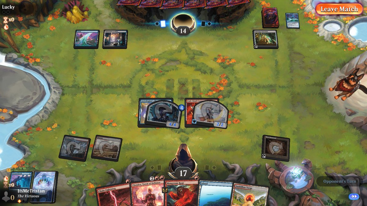 TristnTristn2's tweet photo. Insane turn 2 for the fifth trophy π
I got pick five Phlage and thought Boros would be open, but it wasn't. I ended up with a very low curve Izzet deck. I didn't drop a single game for the perfect 6-0. #PoweredCube #MTGA #MagicTheGathering @fireshoes the streak continues. https://t.co/4a3uGpCrSu