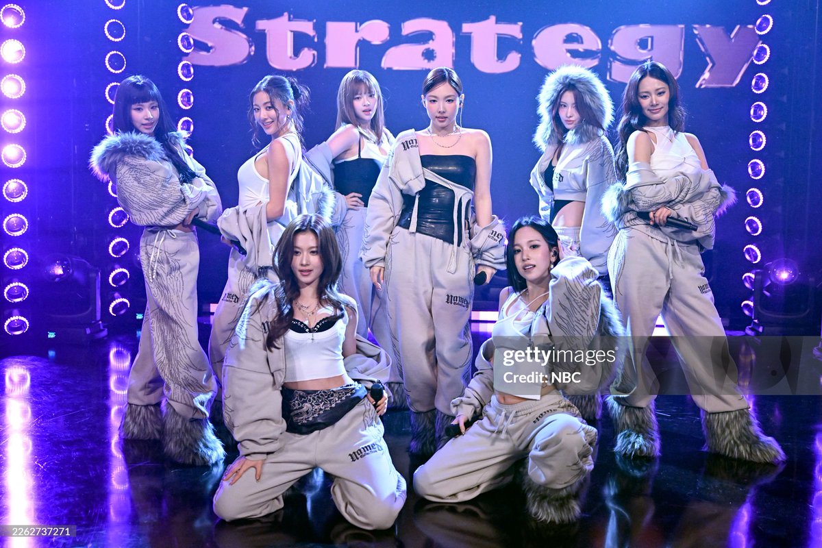 godmitzu's tweet photo. First look at TWICE performing 'Strategy' at The Tonight Show Starring Jimmy Fallon. https://t.co/USxS99AgfE
