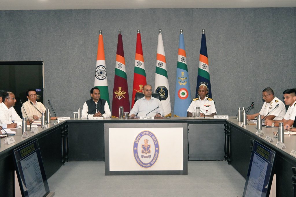 IN_HQSNC's tweet photo. A #SPARSH synergy meeting was held at Naval Base #Kochi on #23Feb 2026, under the aegis of #SNC .The event was chaired by Shri Subir Mallick, Deputy Comptroller & Auditor General of India and Cmde S Supradeepan, CSO(P&A), HQSNC. The meet saw participation from #veterans, service representatives, pension agencies and stakeholders, with 70 participants sharing experiences and suggestions. The interaction reaffirmed commitment to transparent, efficient and pensioner-centric service delivery for defence veterans.
#Wecare
@indiannavy
@NAVYESM