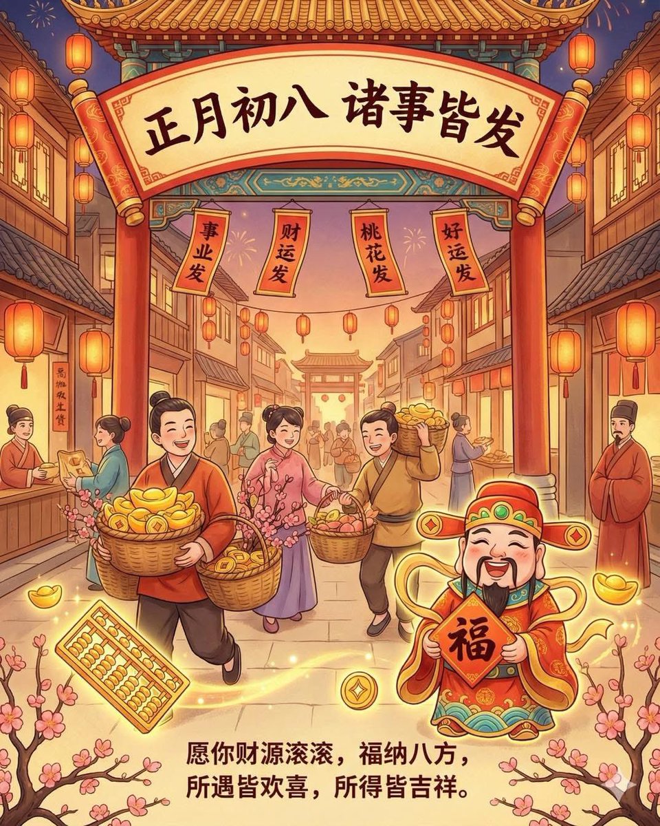 Triumphfx1's tweet photo. 正月初八，诸事皆发，
愿你财源滚滚，福纳八方，
所遇皆欢喜，所得皆吉祥。
POL 铸造 https://t.co/ZeVMMeHrx5