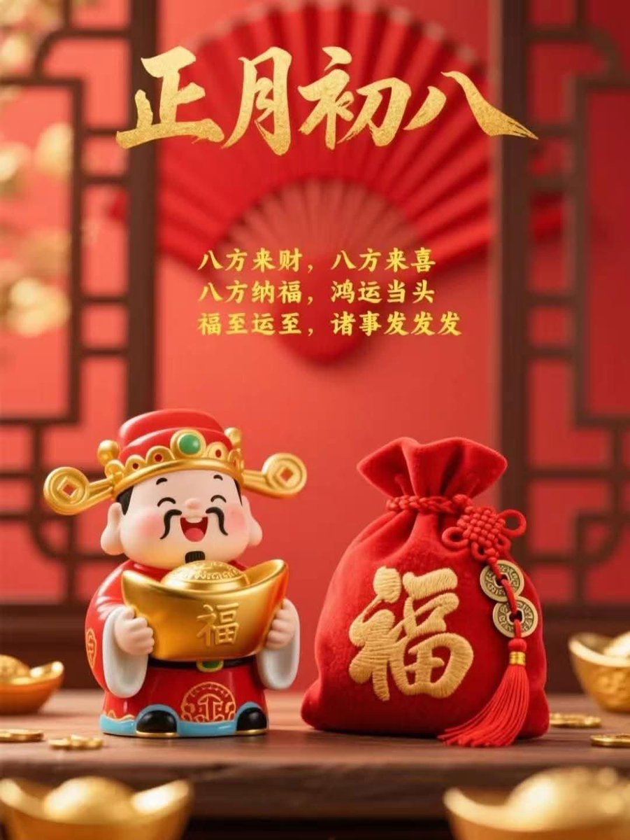 Triumphfx1's tweet photo. 正月初八，诸事皆发，
愿你财源滚滚，福纳八方，
所遇皆欢喜，所得皆吉祥。
POL 铸造 https://t.co/ZeVMMeHrx5