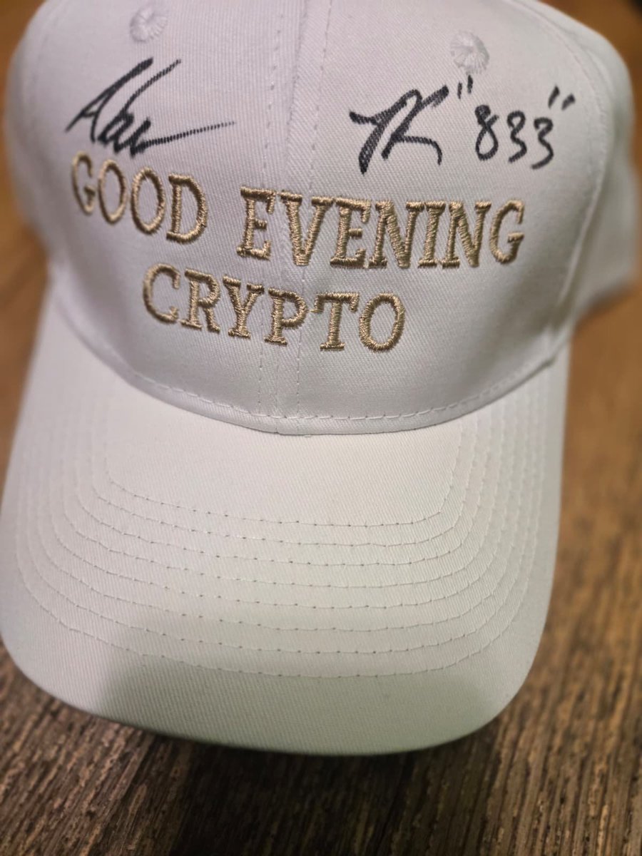 johnnykrypto00's tweet photo. 🚨LIVE TONIGHT-RAFFLE ALERT🚨Ok now here's another cool signed hat? Who wants it?   It will be Raffled off at tonight's @AbsGMCrypto Good Evening #Crypto show at 9:30pm ET.    

To win it you have to follow instructions below:  

1) Subscribe to the GEC You Tube channel (Link below) https://t.co/CCG25GiJHu   

2) Follow Johnny's  X acct  and @getmerlincrypto
X  acct     

3) Be present during the LIVE raffle once we pick a date.     

4)Repost this and tag someone  

5)Register your info for the Raffle below 📷https://t.co/xYGL6KfOtl

#xrp #crypto #blockchain #btc #altcoinseason2025