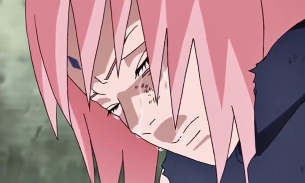 nickiventi's tweet photo. sasuke's eyebrows and facial expression before and after he saw sakura cry https://t.co/715iikjf5t