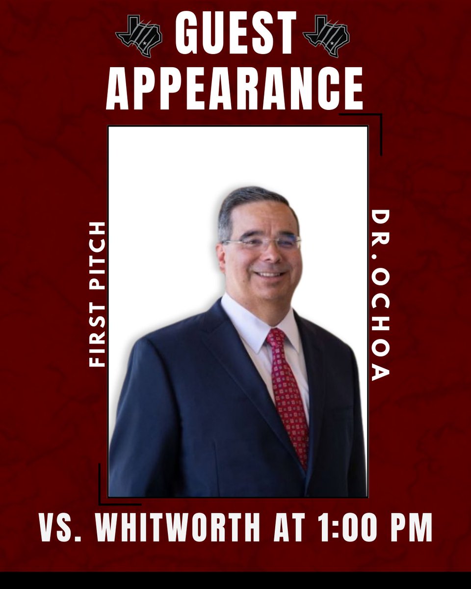 TamusaSoftball's tweet photo. We need your support!! Be there at 1:00 pm to watch Dr. Ochoa throw out the first pitch!🥎🐾
#pawsup #buildingchampions https://t.co/jGwgNTfMsm