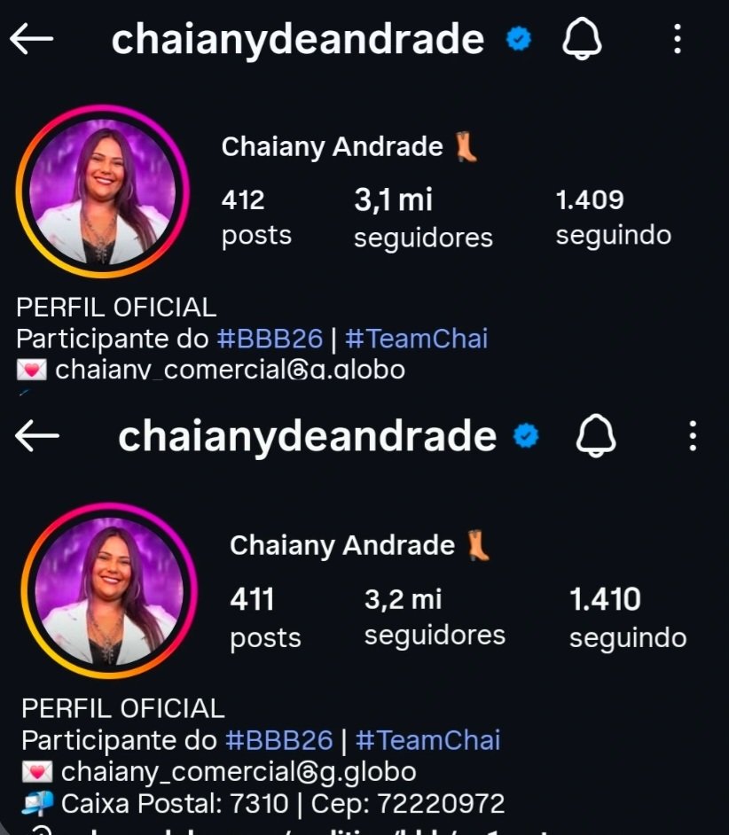 vini199996's tweet photo. 🚨 URGENTE: Chaiany já perdeu 100 mil seguidores desde o início do sincerão #bbb26 https://t.co/SawIKBjIFD