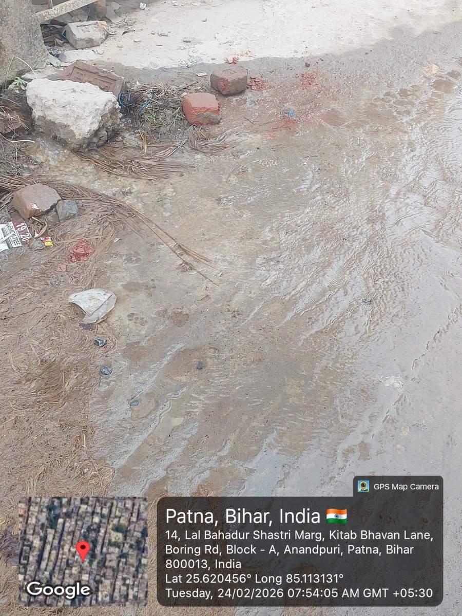 subhakanta1983's tweet photo. Morethan 1000 liters of clean supply water is being wasted daily due to continuous leakage in our area. This is a serious concern.
Requesting to @cityofpatna kindly inspect and repair the leakage urgently to prevent further wastage. @samrat4bjp @officecmbihar #Patna #Savewater https://t.co/hcEpFunPb9