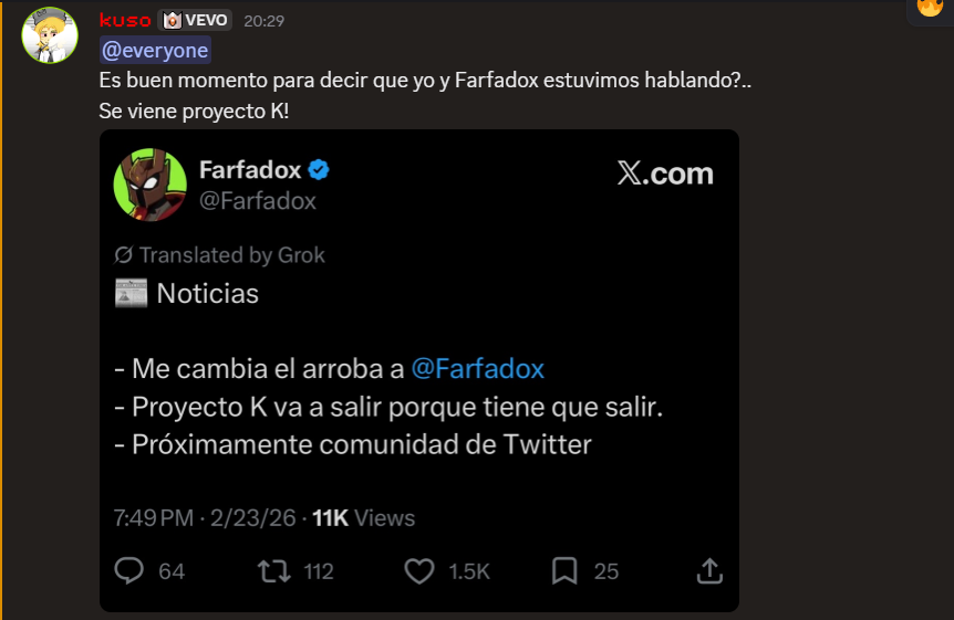 _kuso12's tweet photo. @Farfadox Gracias por invitarme al proyecto k de kuso! https://t.co/hnmGQWnhI5