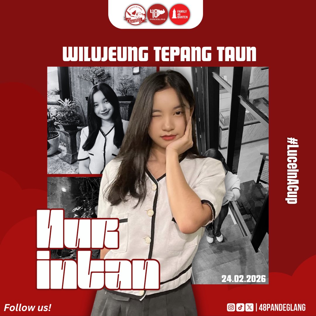 48Pandeglang's tweet photo. Wilujeng tepang taun @N_IntanJKT48
Selamat datang diumur 20 tahun, semoga segala yang kamu harapkan bisa segera tercapai. 🤲

#LuceInACup https://t.co/gZd499HPCr