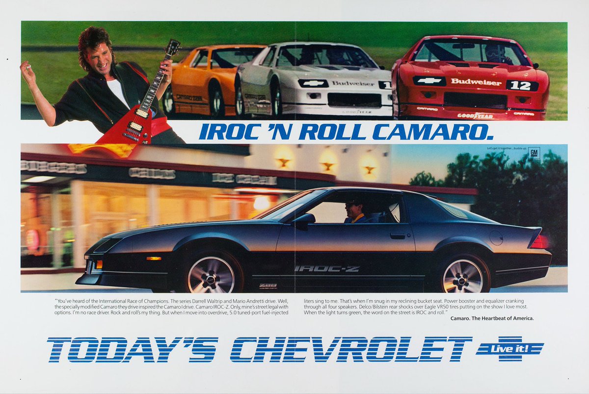 irocofficial's tweet photo. In 1985, @TeamChevy took the 'Champion of Champions' pedigree from the track to your driveway with the debut of the Camaro IROC-Z. π More than just a nameplate, the RPO B4Z package wasn't just a car; it was a trophy you could drive. ποΈπ¨ #IROCZ #TeamChevy #Camaro https://t.co/9h2AeNfv1b