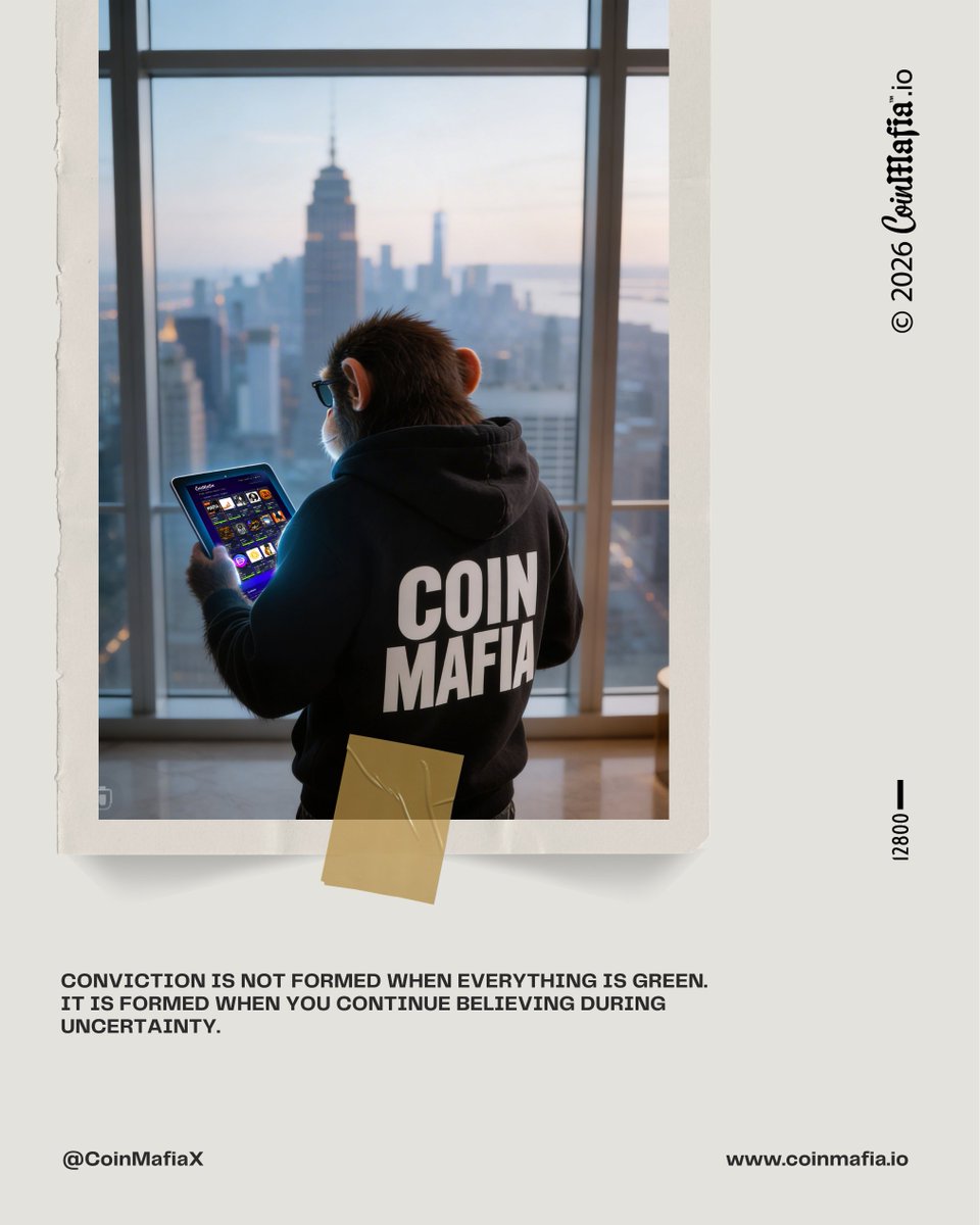 Conviction is not formed when everything is green.
It is formed when you continue believing during uncertainty.

Website → coinmafia.io
X → x.com/CoinMafiaX
Telegram → t.me/CoinMafiaOffic…

#MAFIA • #PLS • #PLSX • #HEX • #INC • #GOTTI