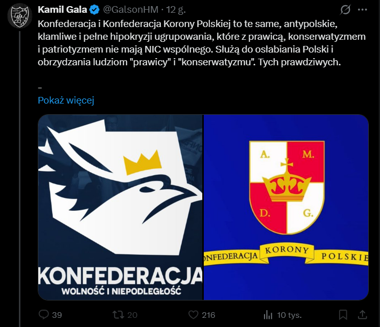 Kurewskim idzie tak słabo, że galson się na politykę przerzucił?