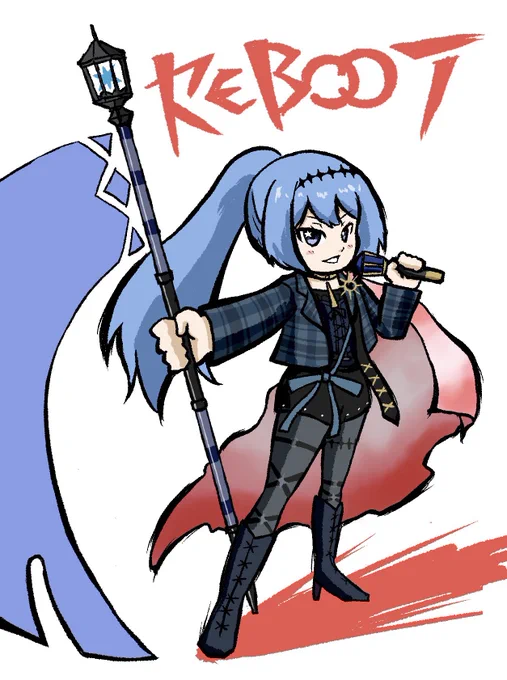 感動をありがとう旗を持つ姿が印象的でとてもかっこよかったReboot衣装お洒落カッコイイ! #かけめぐるほしまち再 #ほしまちぎゃらりー