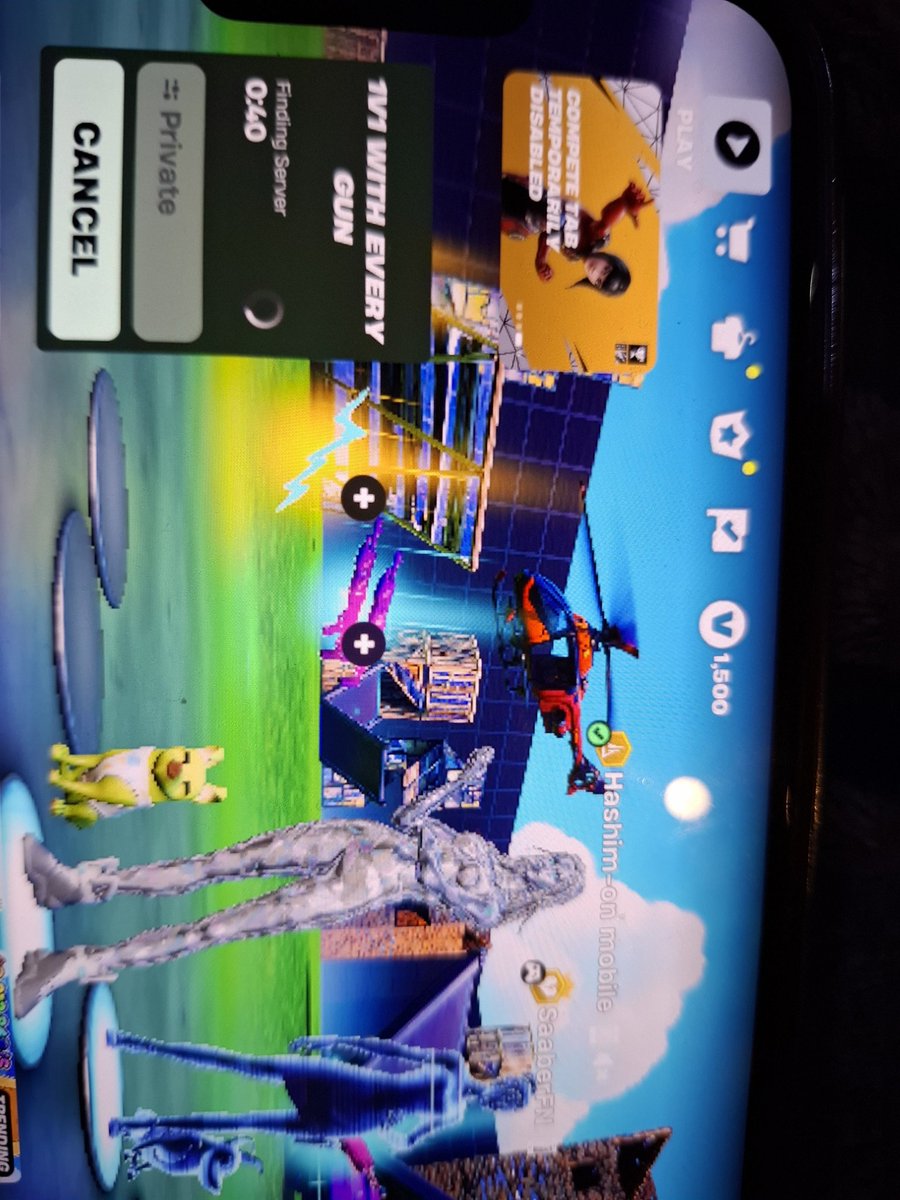 HashimHashim195's tweet photo. @FortniteStatus @Fortnite the compete tab just disappeared on my iphone when I updated to the new fortnite update I was just about to play a mobile series game https://t.co/yzGxAAgFvE