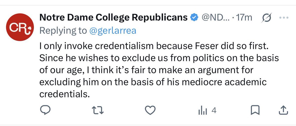 The retarded brother has entered the conversation.