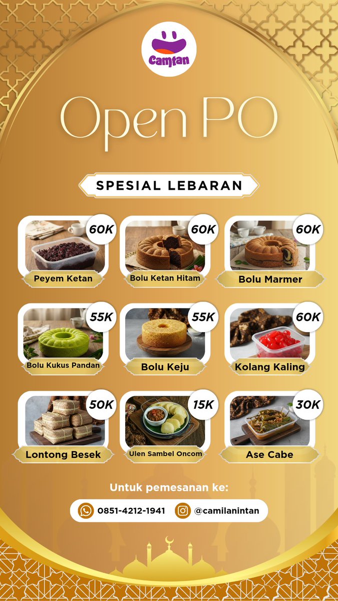 gniytn's tweet photo. Warga Bandung &amp; sekitarnya, stok cemilan Lebaran yuk! 🌙✨

​Di Camtan, khusus menu Bolu, Kue Kering, &amp; Snack Renyah bisa dikirim BESOK! 🚀 Gak perlu nunggu lama buat nyicipin.

​⚠️ CLOSE PO: 18 MARET
📍 Pengiriman dari Bandung
#KueLebaranBandung #KulinerBandung #Camtan https://t.co/tHAjXxgV6K