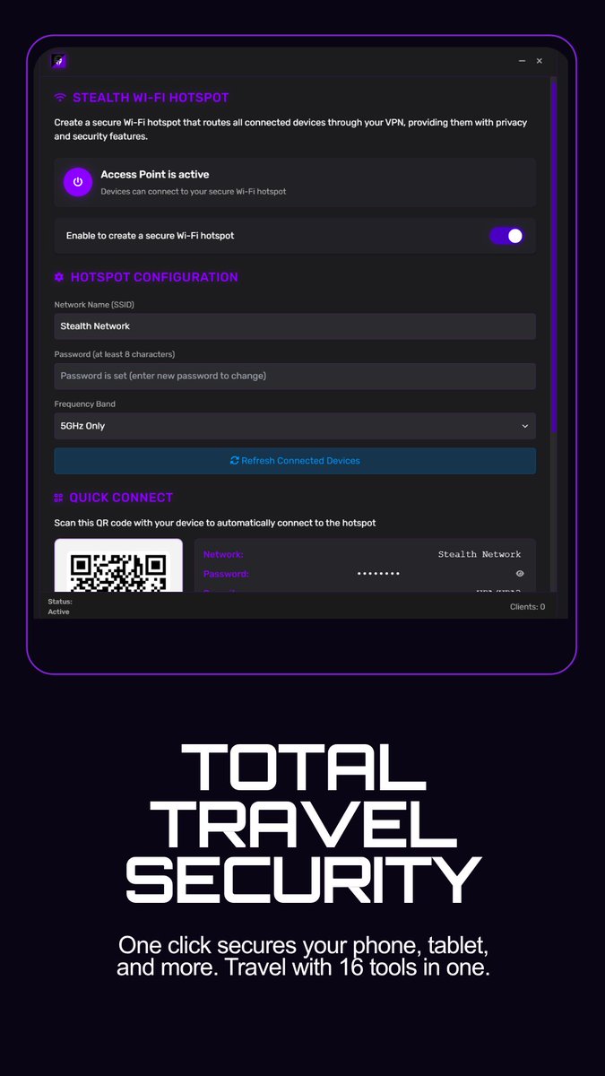 fatalcyber's tweet photo. Travel smart. Secure every device on any network with a single click.
#TravelSecurity #VPN #CyberSecurity #StealthPro #Privacy #PublicWiFi #DigitalSecurity #StayProtected #SecureConnection #RemoteLife https://t.co/XhMCtt2trp