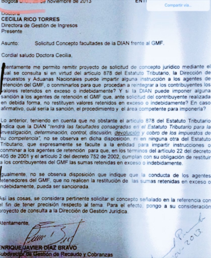 Aterrador...!
1)<a href="/DIANColombia/">DIANColombia</a> "deshonestos"funcionarios deciden alterar el sistema,colocando al CONTRIBUYENTE con obligaciones por más de $10.000millones
2)Magistrada del <a href="/consejodeestado/">Consejo de Estado</a> decide en sala UNITARIA "cercenar"derechos a un CONTRIBUYENTE.
<a href="/DeloitteCO/">Deloitte Colombia</a>
<a href="/EvaCaroMadrid/">Eva Carolina Madrid Torres</a>