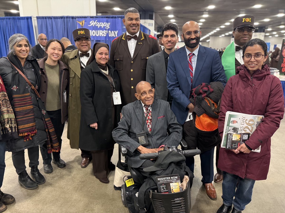 africawatchfcn's tweet image. Some members of the #Philly based Saturday Free School of Philosophy &amp;amp; #BlackLiberation attended the Nation of Islams #NOI annual Saviours’ Day Convention. While at SD they had an audience with Student Minister Troy Muhammad of #Detroit’s Mosque #1, the host of #SD2026