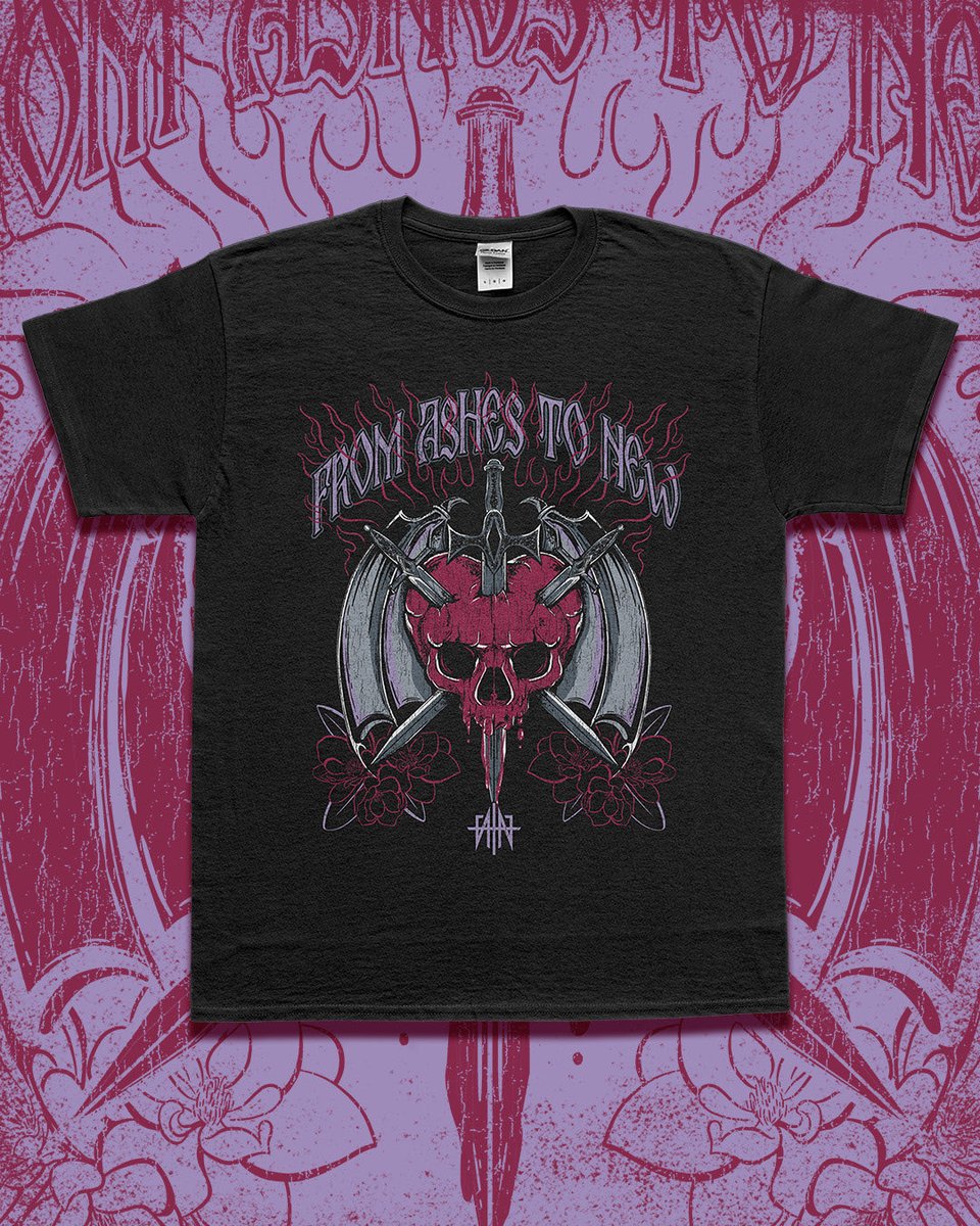 Hello and happy Monday! 

Last year I got to do a few designs for the guys of <a href="/FromAshestoNew/">From Ashes to New</a> and the first one dropped a couple of weeks ago as a Valentine's design! 

It's sold out now (yayyy) but here's the close up 💕