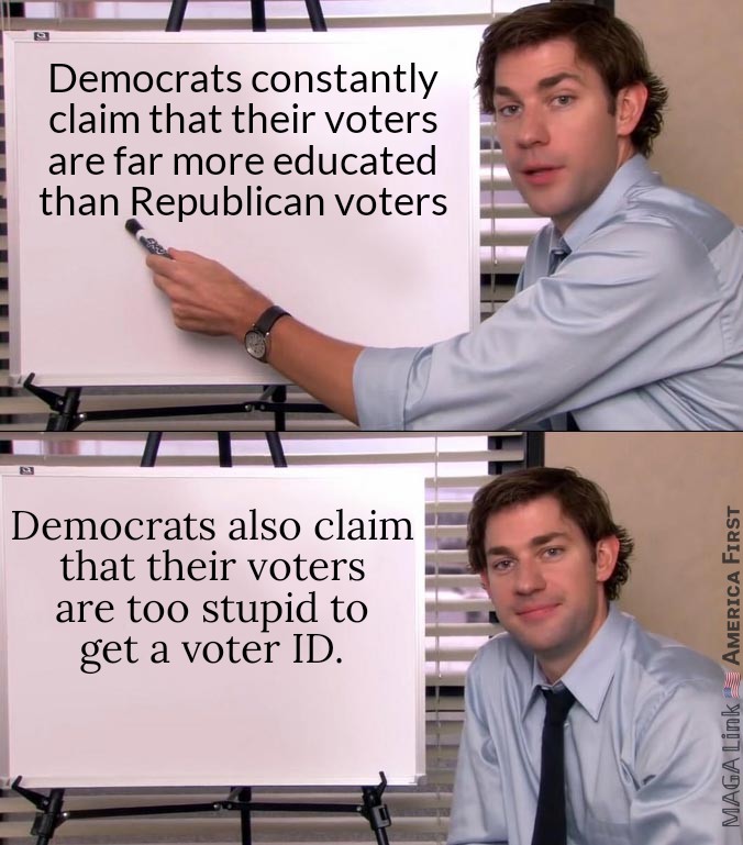 MAGA_Link's tweet photo. @EdKrassen @JDVance You're a fvcking rɛtªrded imbecile. A voter ID is just an ID, and you need it to board an airplane, to buy alcohol, and to buy cigarettes, it's just to prove who you are and to prove your age. https://t.co/UpvzSk2S5p
