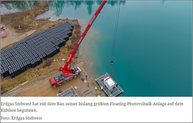 Kl_Stone's tweet image. Schwimmende 6 MW #PV-Anlage auf dem Kühlsee bei #Iffezheim (BaWü) zur Direktversorgung eines Betonsteinwerks

Der Energiedienstleister Erdgas Südwest hat mit dem Bau der schwimmenden PV-Anlage begonnen, die für eine Leistung von 6 MWp eine Fläche...

1/4
pv-magazine.de/2026/02/18/erd…