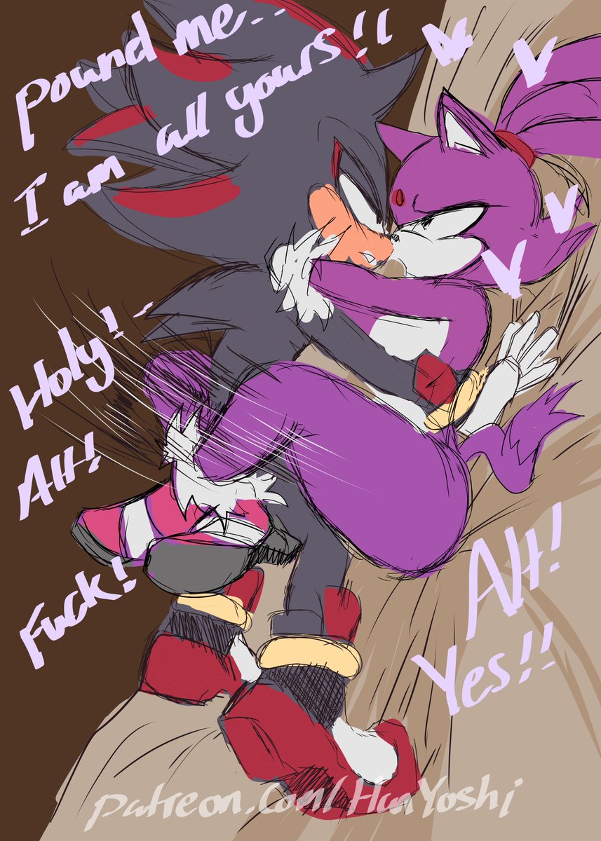 HanYoshi3's tweet photo. Shadow/blaze sketch on my patreon #nsfw #NSFW https://t.co/5dv6eq6kZE
