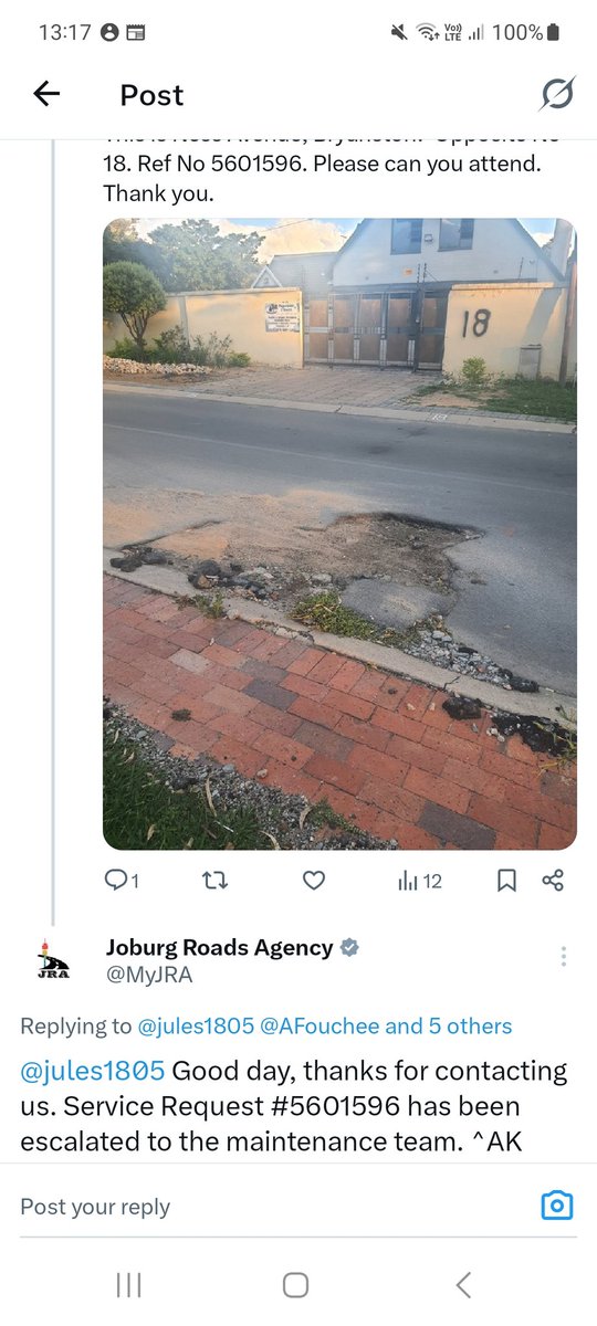 jules1805's tweet photo. @eNCA You missed this pothole in Bryanston. https://t.co/GXWJRrg0yW