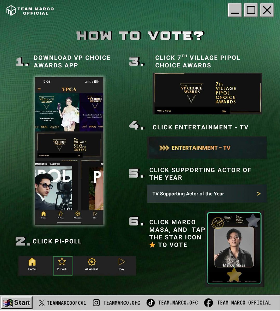 Marco Masa is officially nominated for TV Supporting Actor of the Year at the VP Choice Awards! 🌟💚

This is our moment, Team Marco. Let’s show our strength, unity, and unwavering support. Every vote brings Marco one step closer to victory.

📲 Download the VP Choice Awards App