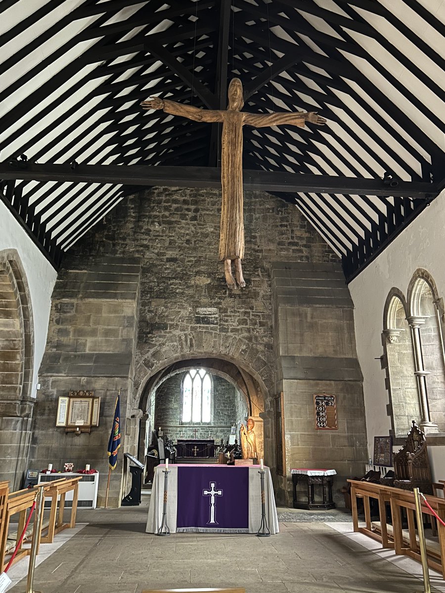cmcayley's tweet photo. Visited Monkwearmouth-Jarrow Abbey, founded in 685. Remarkable Anglo-Saxon part of the church, including extraordinary early stained glass and dedication stone. #StBede @JarrowHall @Bishopofjarrow @durhamcathedral https://t.co/0JGTPPRrBW