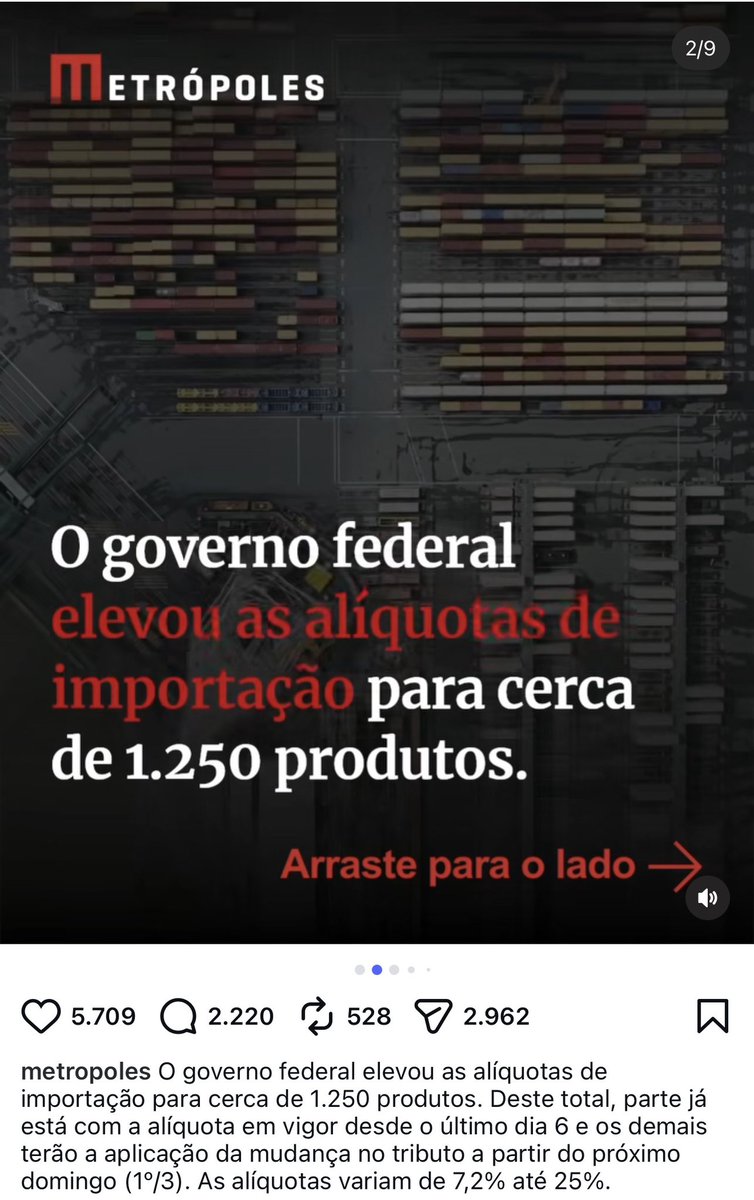 mucamuricoca's tweet photo. QUE NOTÍCIA BOA DE HOJE!

Mais um aumento de imposto, mas esse para proteger os empresários brasileiros donos de indústrias! 😍

Eu sugeriria diminuir os altos impostos internos pra ajudar o mercado nacional a ser competitivo. Mas lembrei que não faz diferença pra nós, pois quem paga o aumento de imposto são as empresas e não os consumidores. E se ficar caro demais é só não comprar. 👍🏼 Busque um produto nacional de qualidade inferior. 🙌🏻

Bom início de semana a todos! Tem mais 6 dias ainda pra terminar! Vamos na fé! 🙌🏻