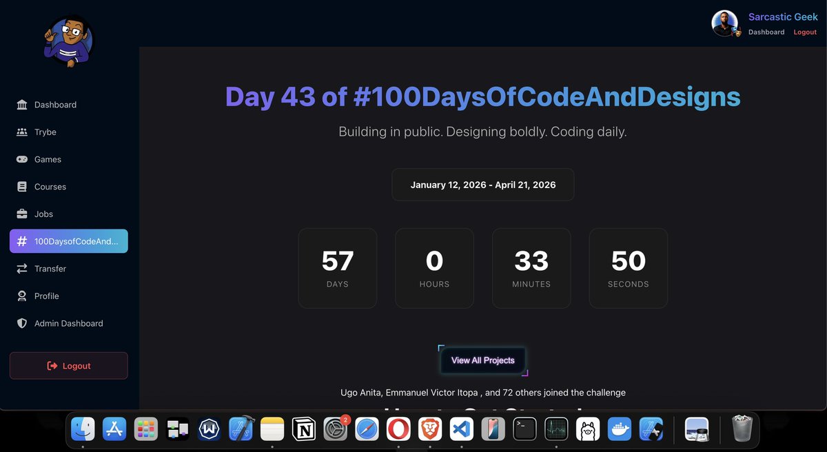 gozkybrain4u's tweet image. Day 42 &amp;amp; 43 of #100DaysOfCodeAndDesigns with the Sarcastic Geeks Trybe @sarcasticgeek4u

I been doing some upgrades on Client Projects, and didn’t do my own Challenge Projects.