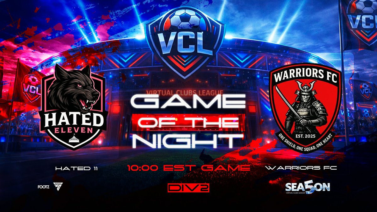 VCLNA's tweet photo. 🚨 VCL GAMES OF THE NIGHT 🚨

The stage is set.
The lights are on.
It’s time for statement performances.

Who’s showing up? Who’s taking over? 👀🔥

Tap in, show support, and don’t miss a second of the action.
#VCL #GamesOfTheNight https://t.co/IFBc368Uw6