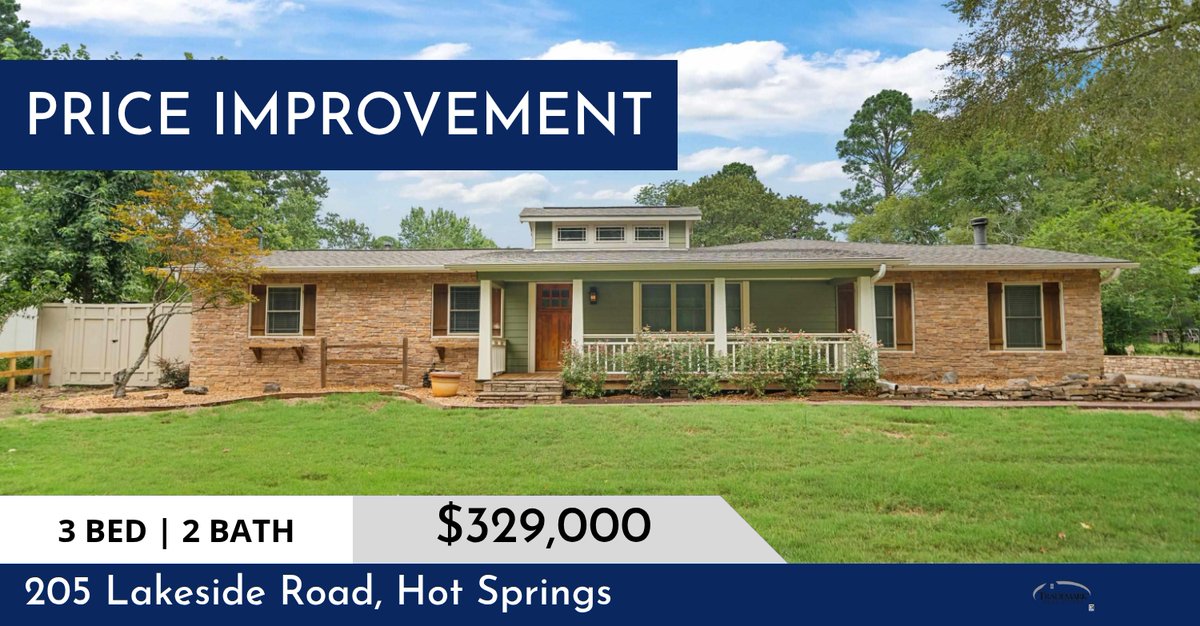 RachReal's tweet photo. 📍 Price Improvement 📍 This recently reduced home at 205 Lakeside Road in Hot Springs won't last long, so, don't wait to set up a showing! Reach out here or at (501) 538-3546 for more information!

Rachel Mundy, Realtor
Trademark ... https://t.co/6qnxFj0E4O https://t.co/TGBpPl8nnQ