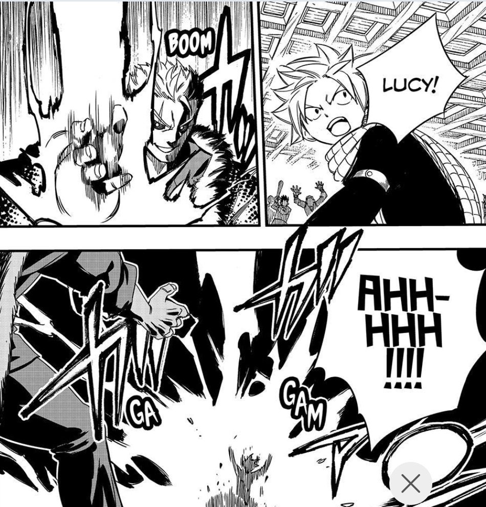 My favorite genre? Well it's Natsu's opponent being able to get an upper hand on him because he worries about Lucy's well being and can only focus on her being alright, more than him winning.
#fairytail #nalu