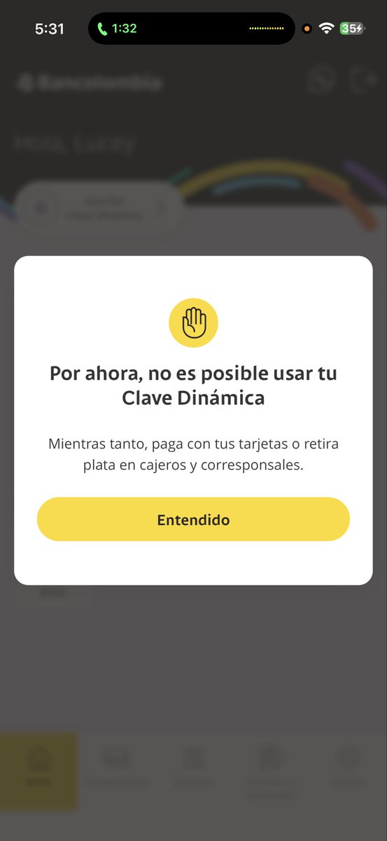 Alexagge's tweet photo. @Bancolombia Ok, porque no deja ingresar a la cuenta de mi abuela?  Sale esto y no nos deja ingresar a la cuenta ella. https://t.co/UGNw1kDocC