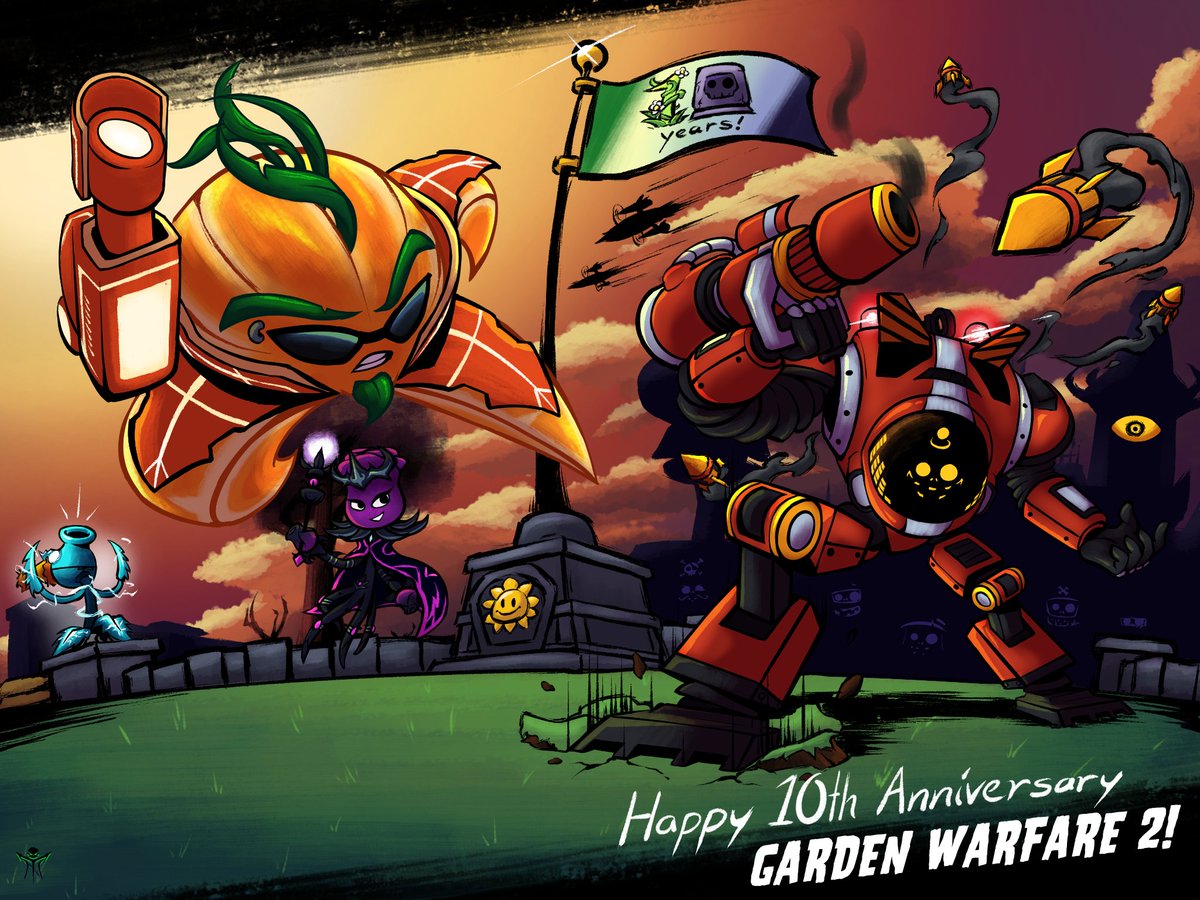 Happy 10th Anniversary to Garden Warfare 2! I managed to make some art to commemorate this special day.

#plantsvszombies #pvz #pvzfanart #pvzgw2