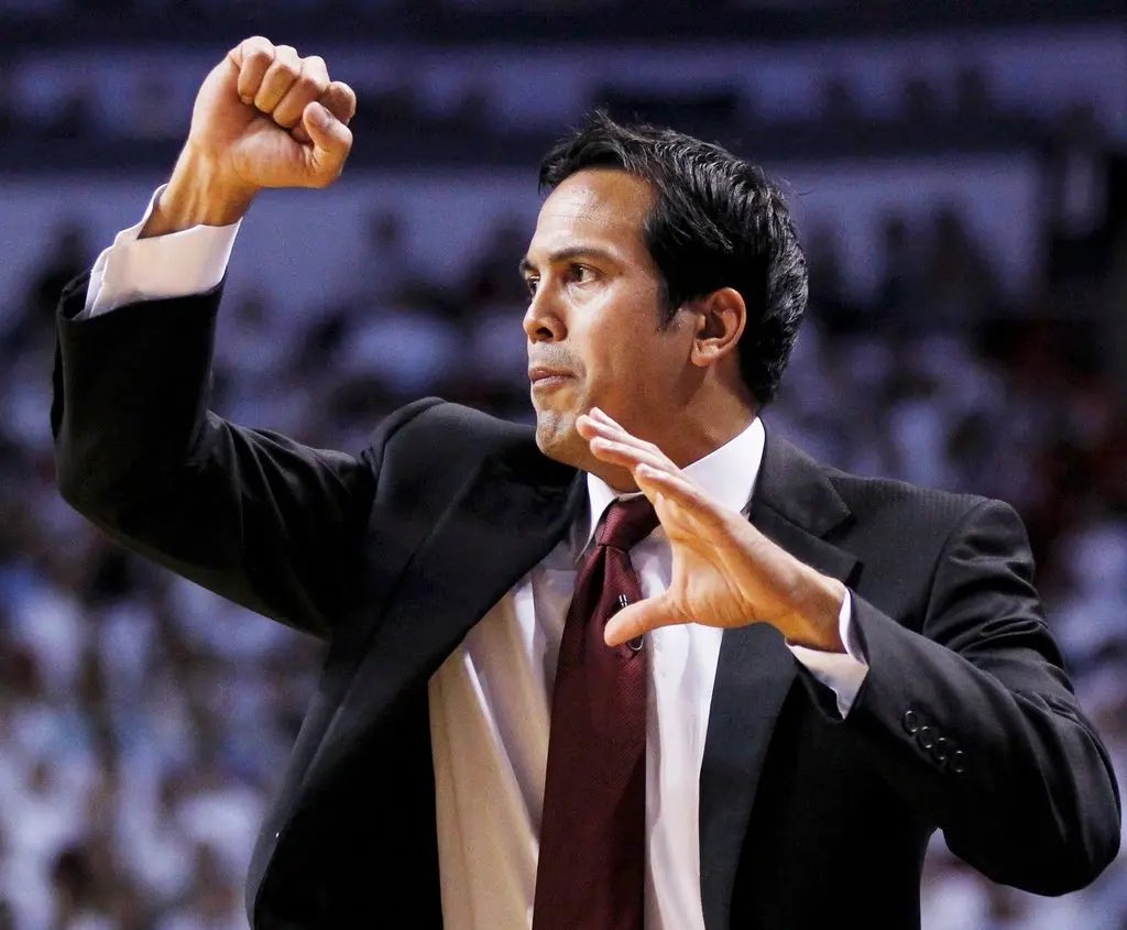 Heat_Muse's tweet photo. Pat Riley recently said that coaches should go back to wearing suits and ties to show more of a “leadership” presence on the bench.

Agree or disagree? https://t.co/dAnBTz2PgZ