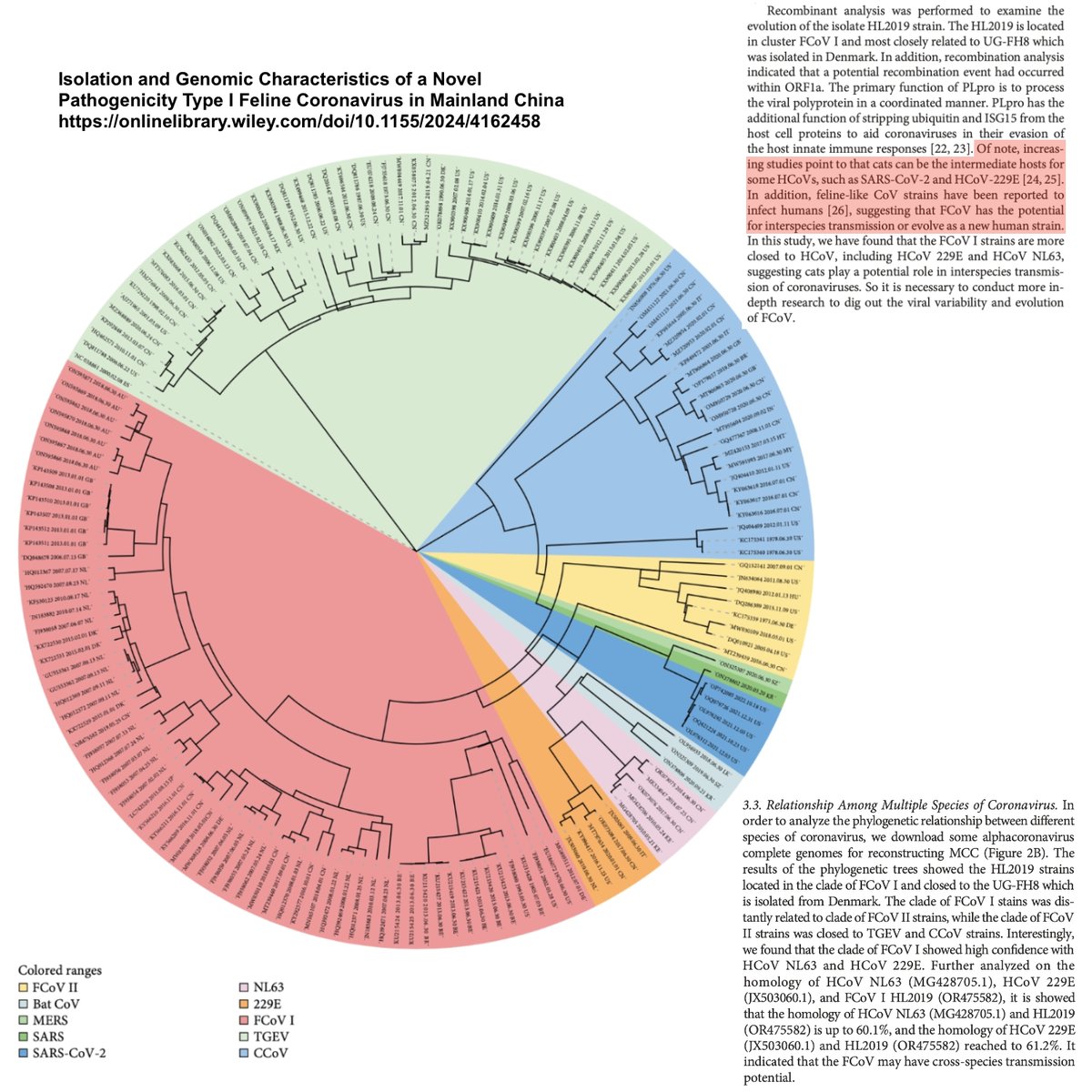 anxeru's tweet photo. HZAU researchers surveyed 2018 to 2020 cat viruses in China, published 2023. This after studies on SARS2 cat serology and FIP cats in Wuhan, FCoV spike genes in central China, novel FCoV clones, and testing FCoV drugs on SARS2.
In China, cats received a lot of attention, quietly. https://t.co/HLMK7DGLdU