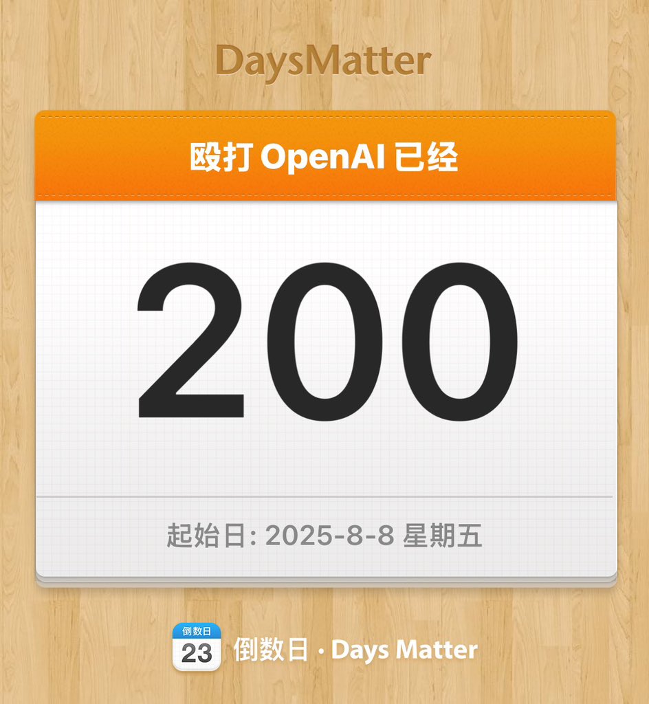 200天了…………