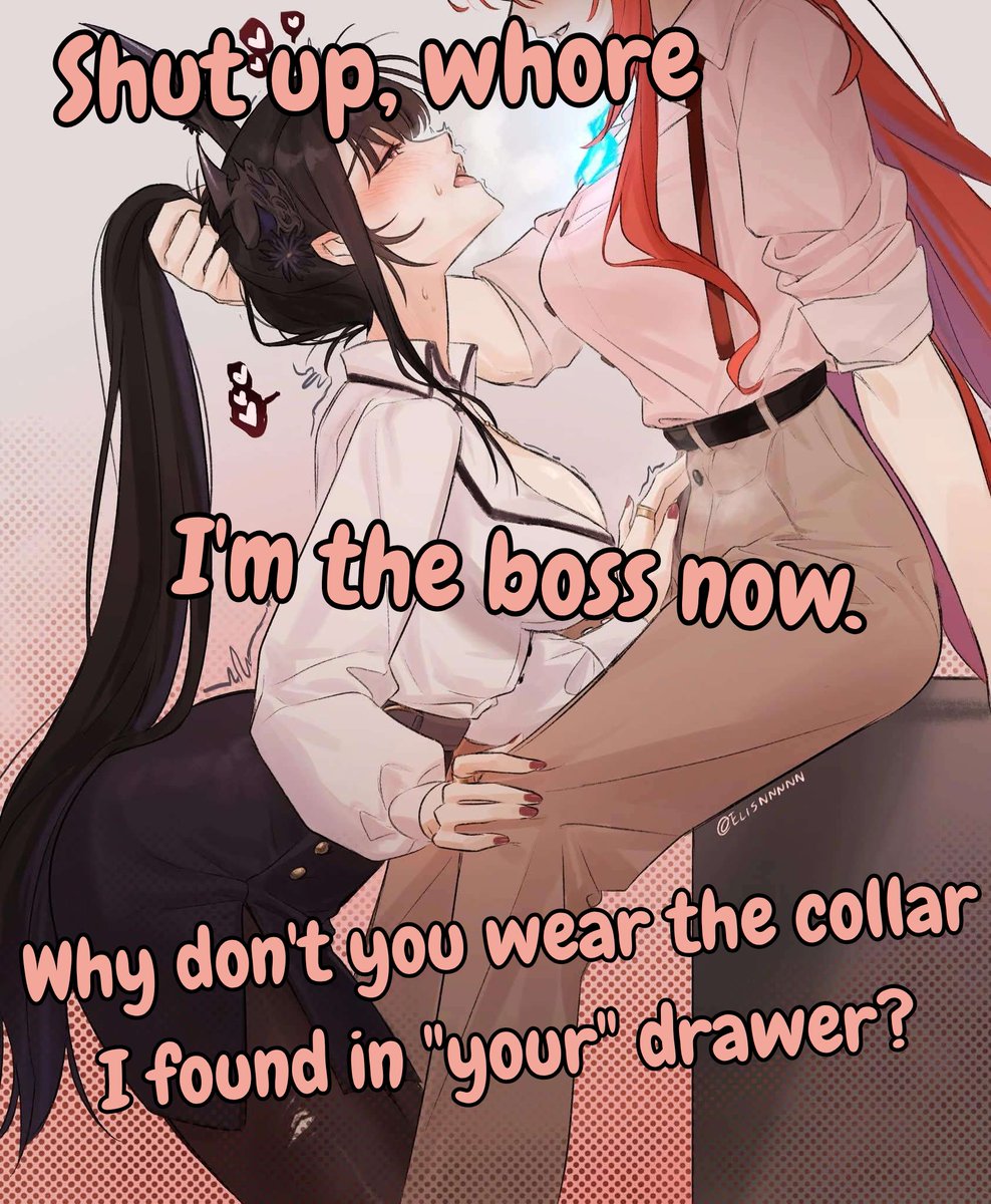 You lost the moment you showed a hint of weakness 🖤

Now be a good girl, or you'll be stuck under my desk cleaning my feet for the whole day~