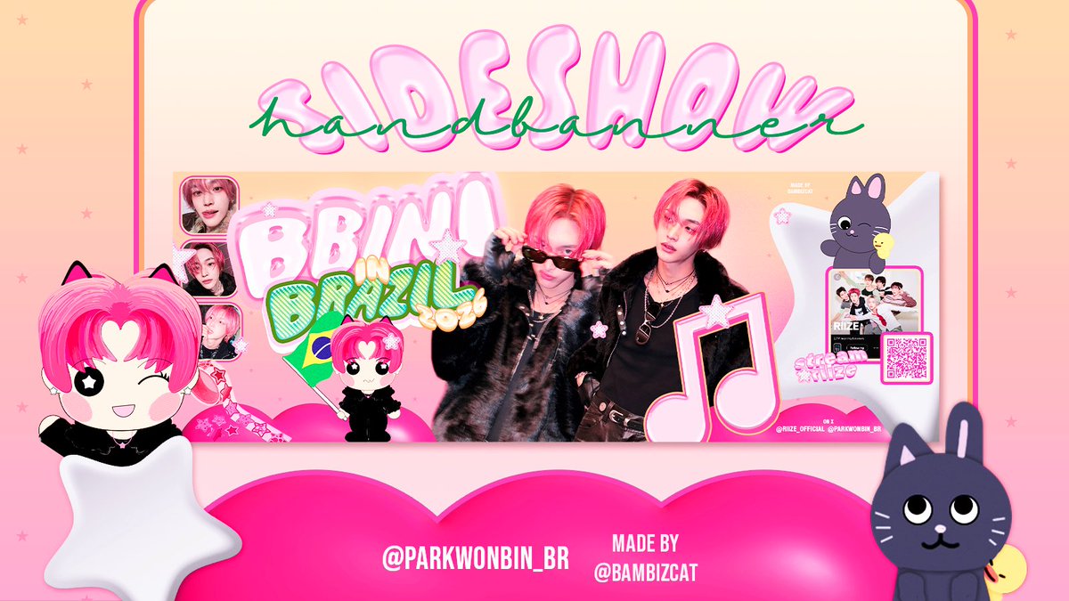 parkwonbin_br's tweet photo. [📢] 260223 — Nós distribuiremos banners no sideshow do RIIZE no Brasil. Agradecemos se puderem dar rt e like para chegar em outras pessoas.

Quantidade: 500 unidades. Mais informações sairão perto do sideshow.

Arte por: @bambizcat 

#RIIZE #라이즈 #원빈 #WONBIN https://t.co/AzSb5YiRLj