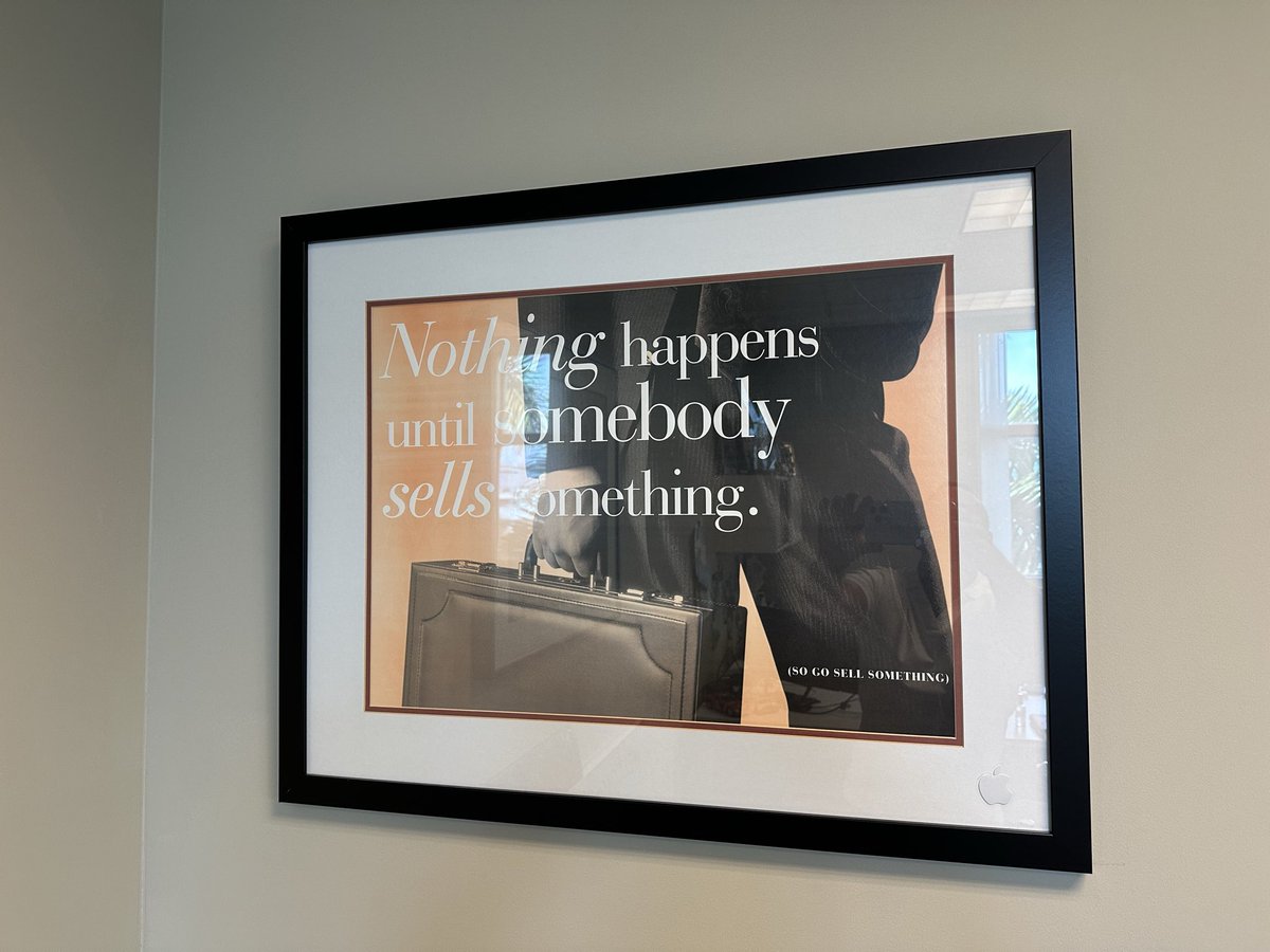 We put this on our wall back in 1997:

“Nothing happens until someone sells something.”

Almost 30 years later, still true.

You can have great ideas, tech, and strategy but without sales, nothing moves.

With AI reshaping everything, I believe sales and business development will