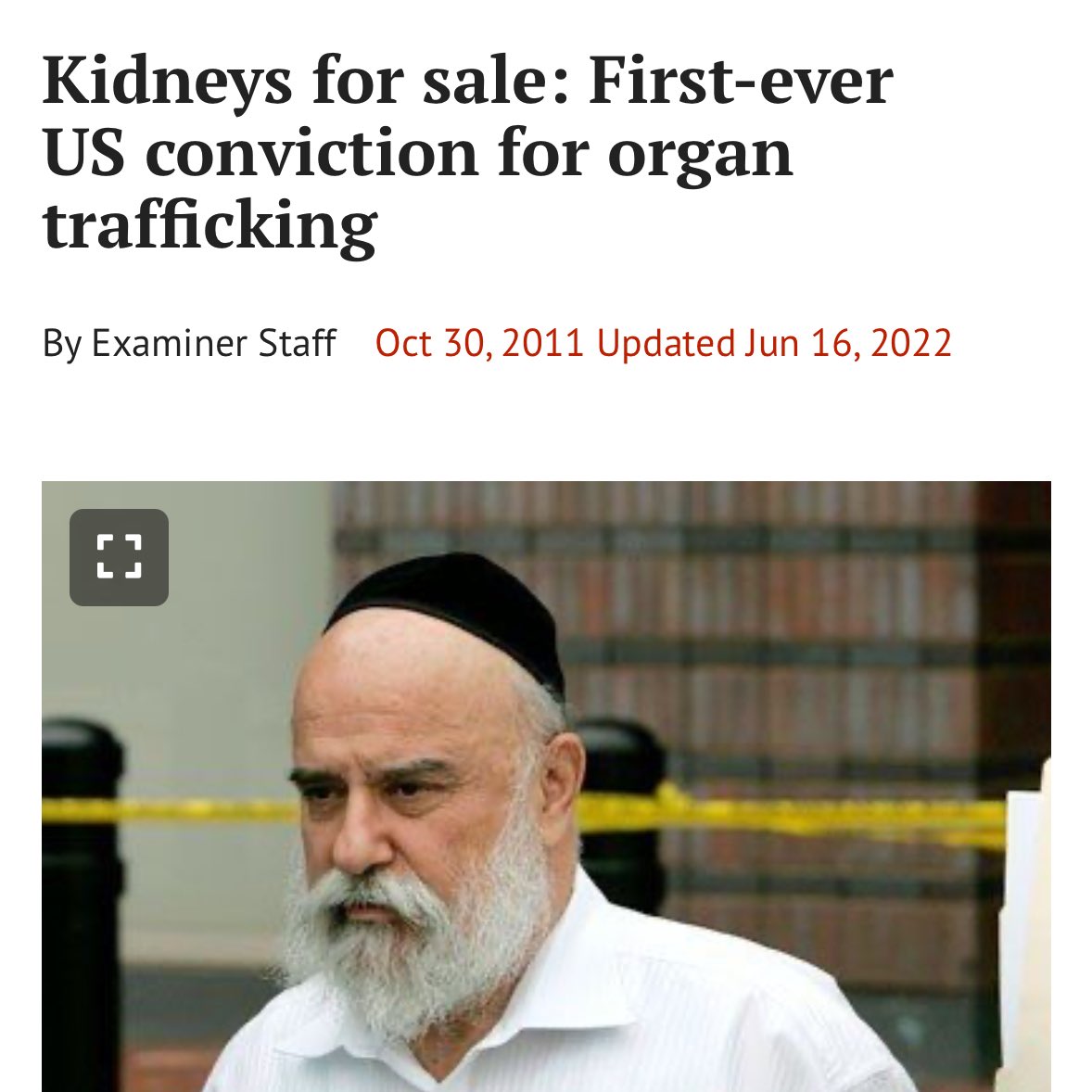 The Only Person Ever Convicted Of Organ Trafficking In The US…

Surprise, surprise, was an Israeli.

After serving only 2 &amp; half years in jail, he wasn’t even deported.