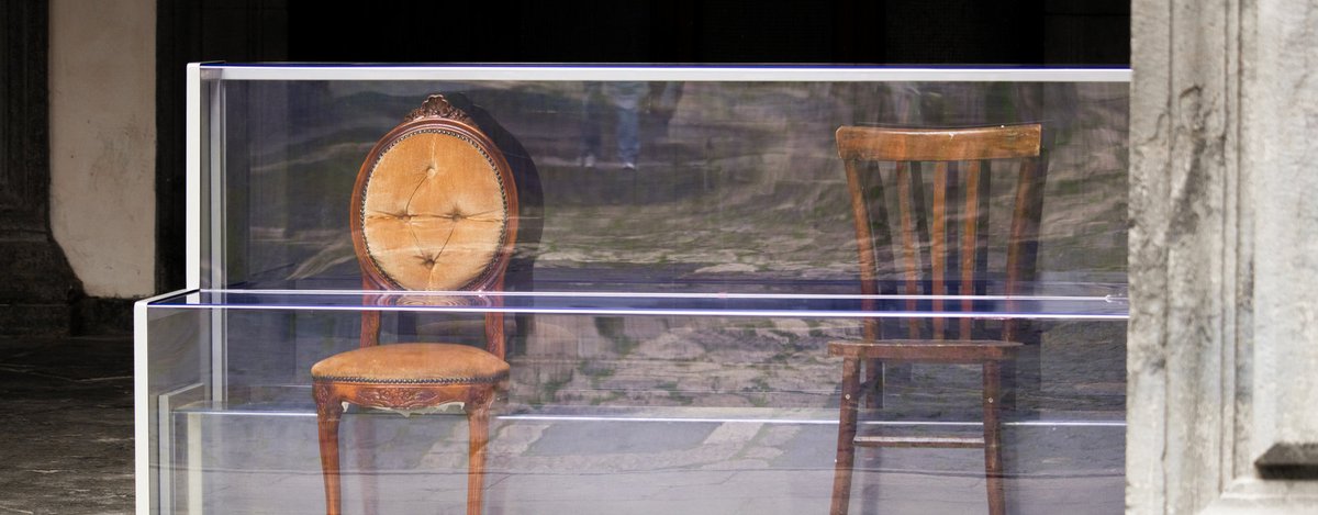 core77's tweet photo. Veiled Naples is a bench that explores social inequality through a different lens. Two seats, symbols of historically opposing classes—the working class and the bourgeoisie—coexist… https://t.co/z7Xd9R4ANl #SocialInequality #UrbanArt #PublicSpace #DesignForSocialChange #Equality https://t.co/NO6XmFkeAh
