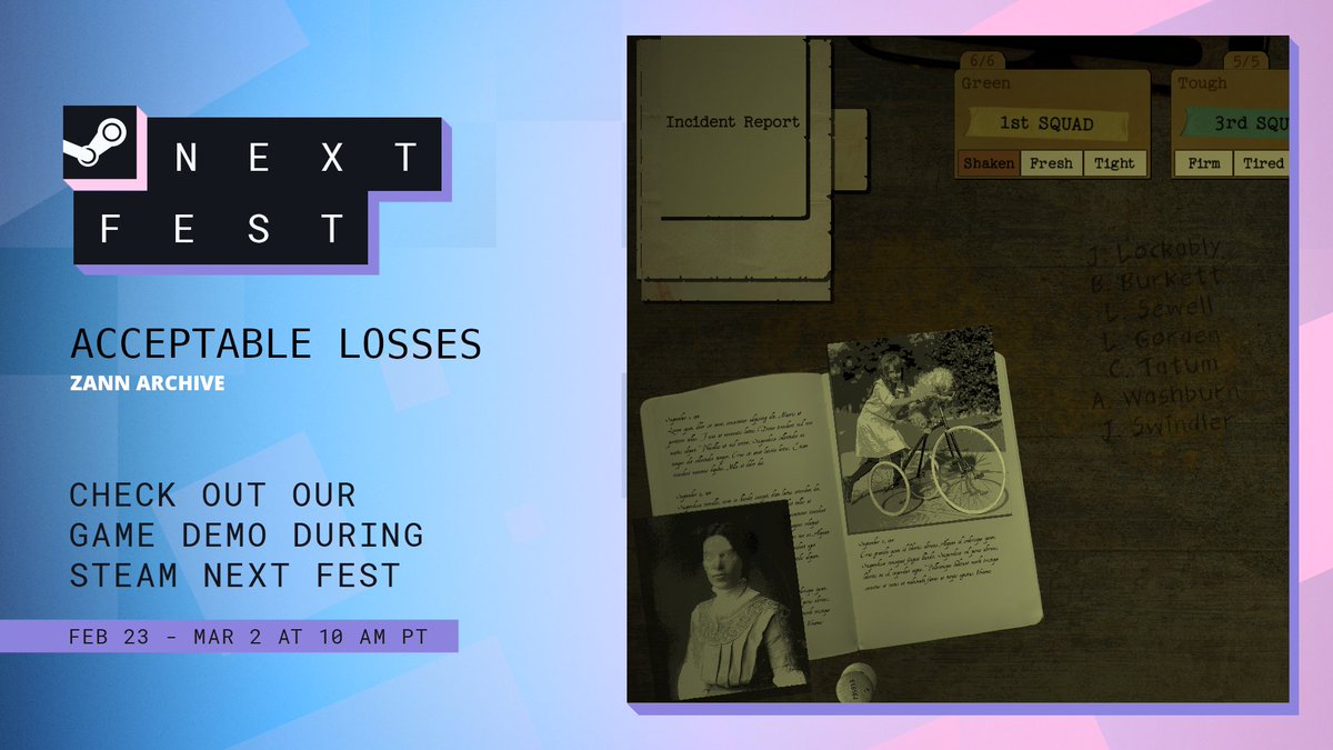 #Steam #NextFest is happening right now! Check out the demo for Acceptable Losses!

store.steampowered.com/app/3884200/

#gamedev #indiegame #wargame #godot
