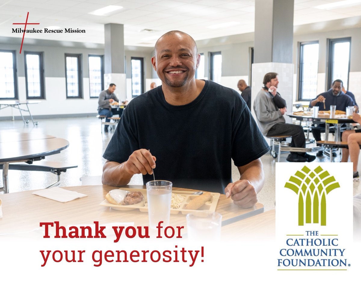 Thank you to The Catholic Community Foundation for their generous grant to provide meals, shelter and life-changing resources for struggling men, women and children who come to MRM for help!

#homeless #shelter #partnership #giveback #hope #MRMservesMKE