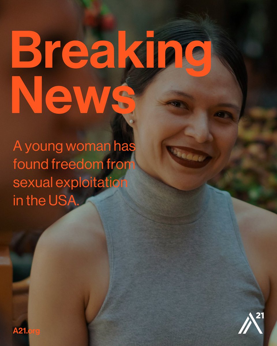 #BREAKINGNEWS A young woman has found freedom from sexual exploitation in the USA. 🇺🇸  She has moved toward safety after experiencing sexual exploitation rooted in deception, coercion, and control.

After relocating to the United States with a family member, she began working to