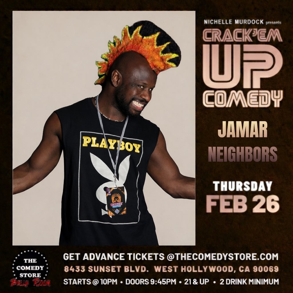 CrackemupLA's tweet photo. We are so ready for this week’s show! Closing out BHM with all these hilarious folks! Catch us here-10PM 
@TheComedyStore 

Get tickets today at:
https://t.co/QkFFSH1rSJ https://t.co/vgOBwzvc7q