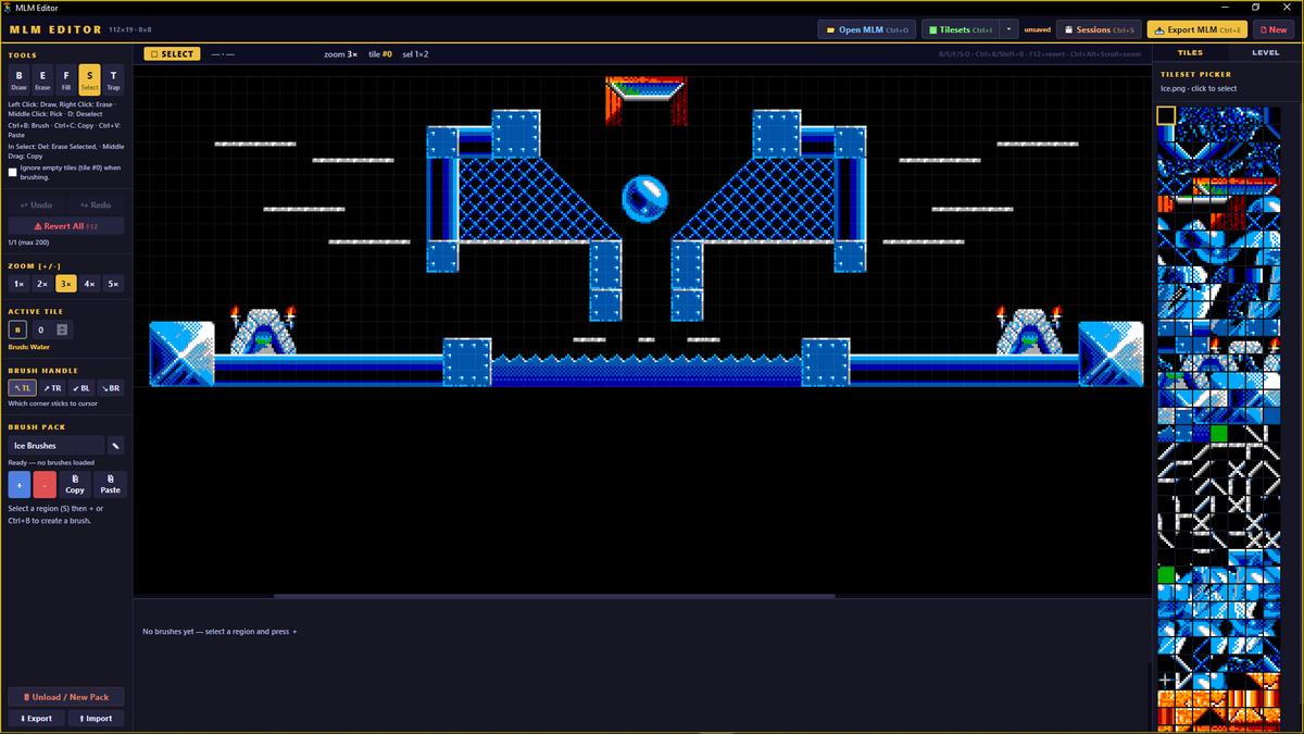 TrainerSquidgy's tweet photo. I made a level editor for the Sega Master System version of Lemmings. https://t.co/6VcIUjTI2Q