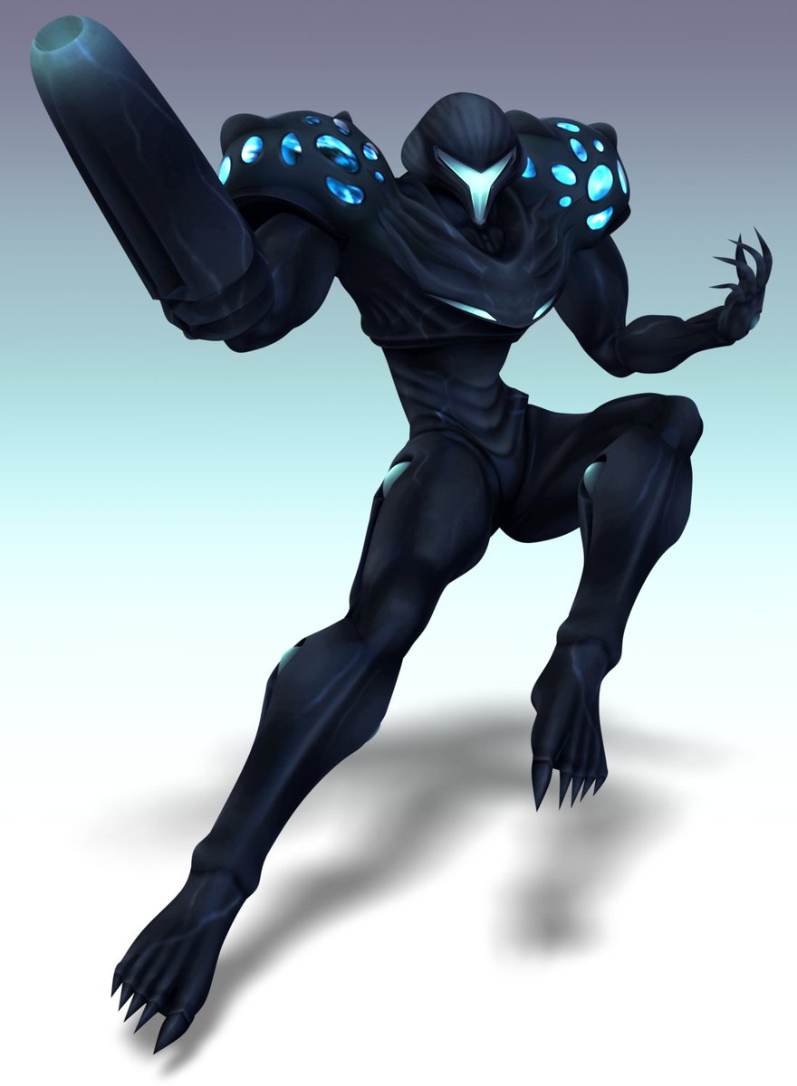 KingJigglypuff's tweet photo. This will likely be the last Dark Samus preview until the initial release, so here's the renders (made by @_Cahalan) for the three main character models.

Thanks for sticking around, everyone. Stay tuned for more in the future. https://t.co/9JtdkXGhxn